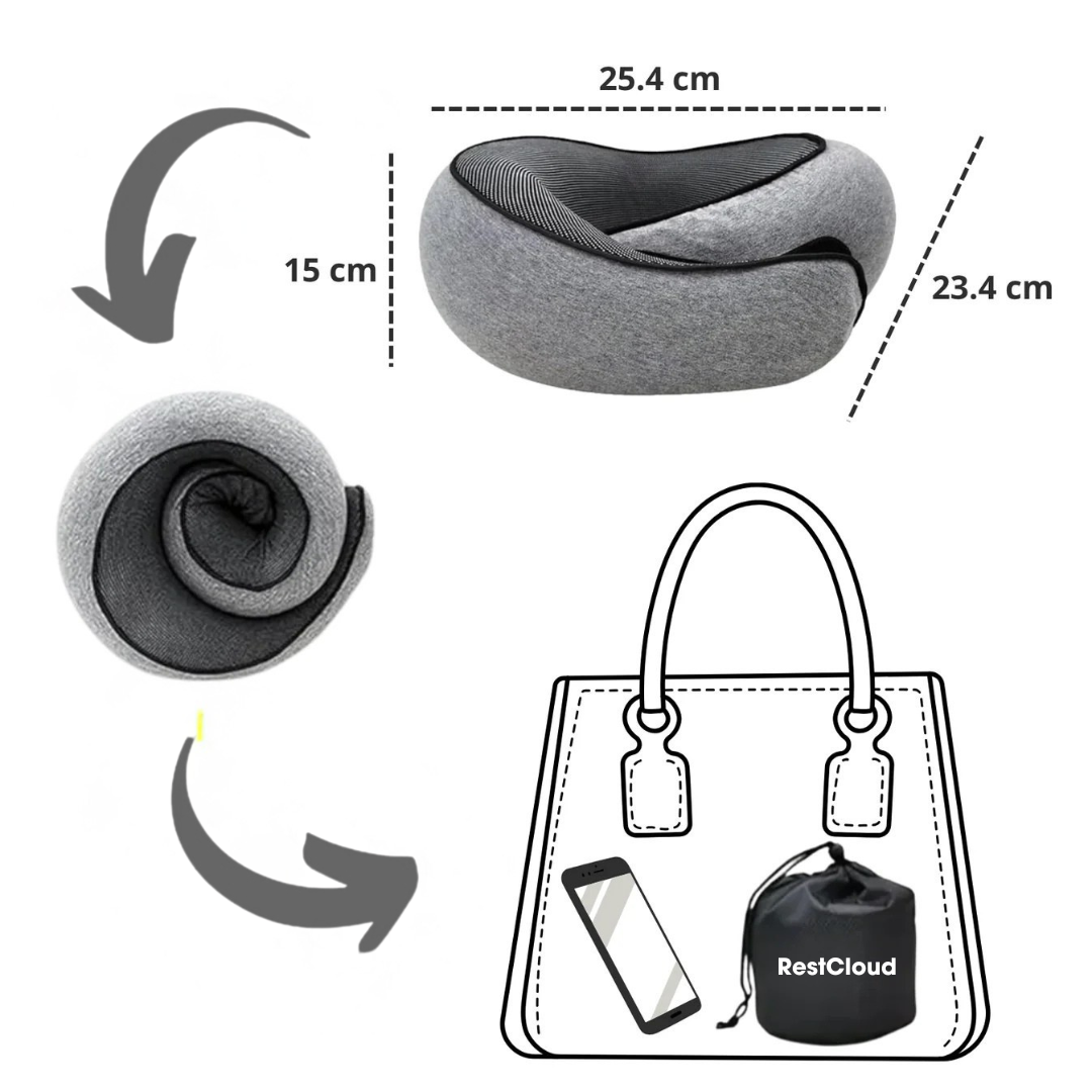 RestCloud’s™ Ergonomic Travel Pillow